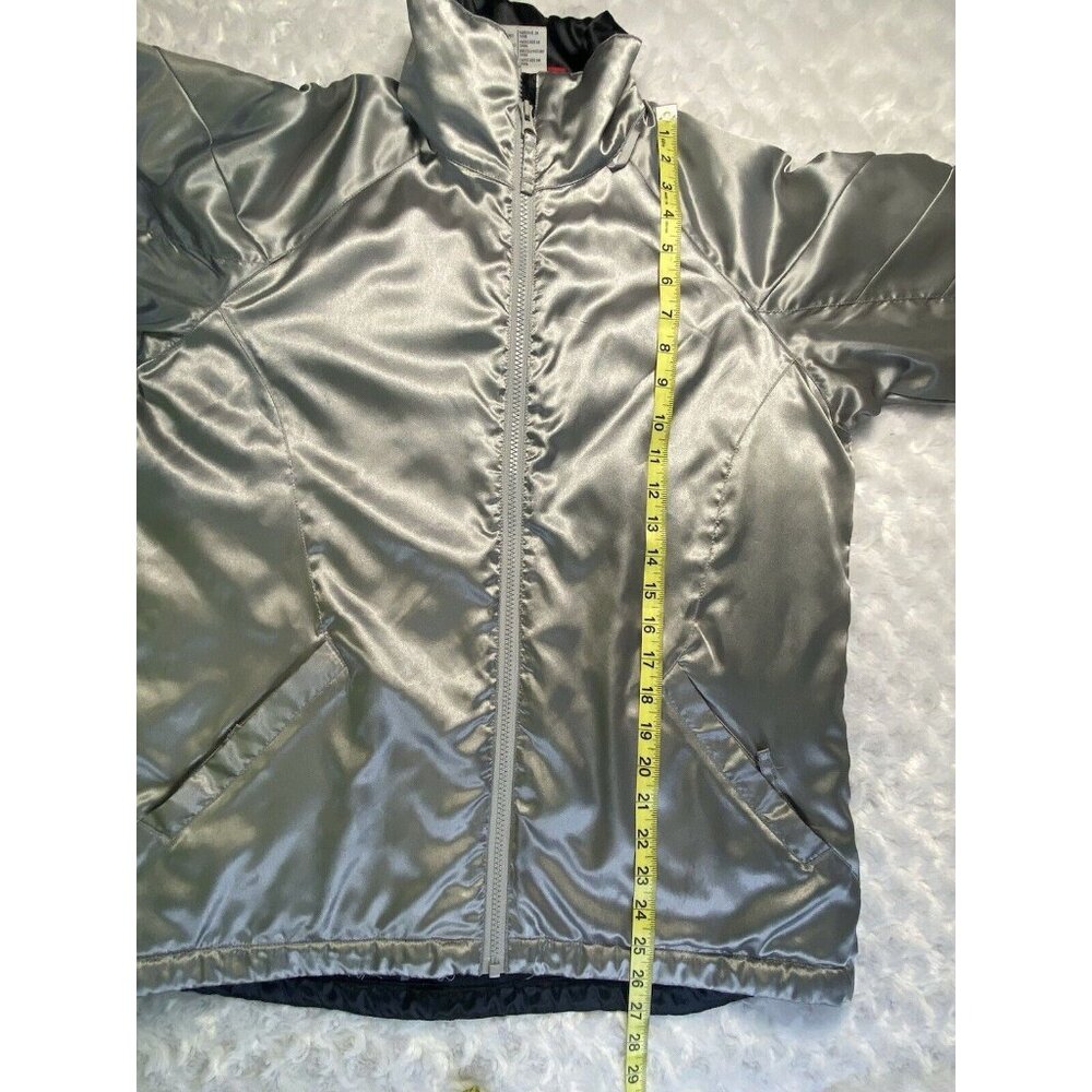Columbia Convert Boardwear Jacket Women Large Gray Silver Zip Pockets Drawstring - Picture 5 of 15